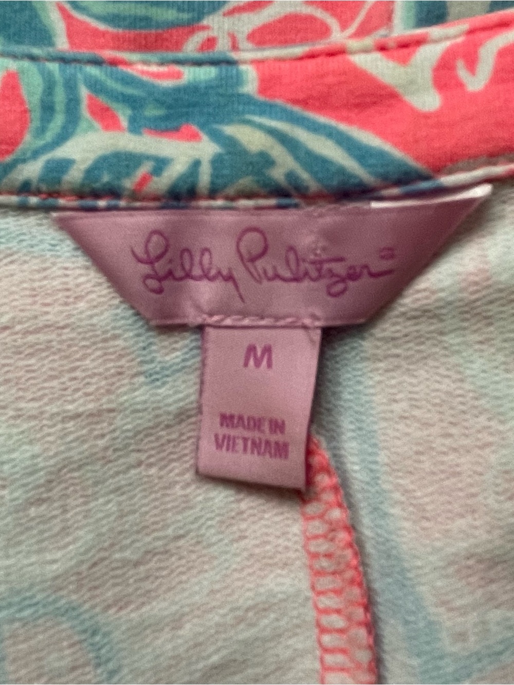 Womens LILLY PULITZER Estrada PINK Sun Ray SUMMER SIREN French Terry SHIFT DRESS - Picture 7 of 9